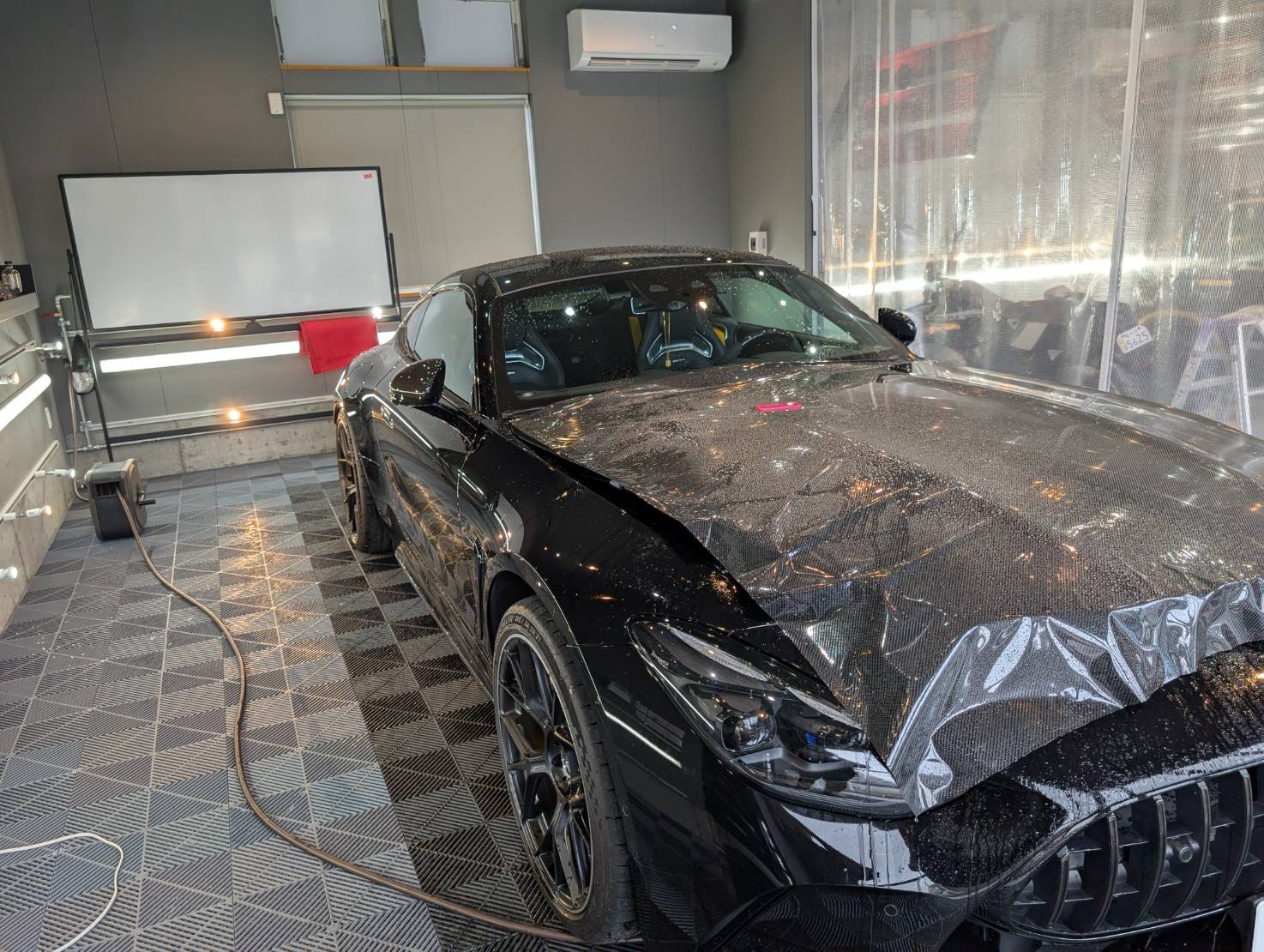 メルセデスAMG GT PPF施工中 福井